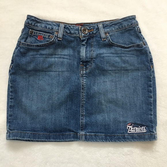 NFL Team Apparel Dresses & Skirts - NE Patriots 🎁 Blitz Jean Mini Skirt
